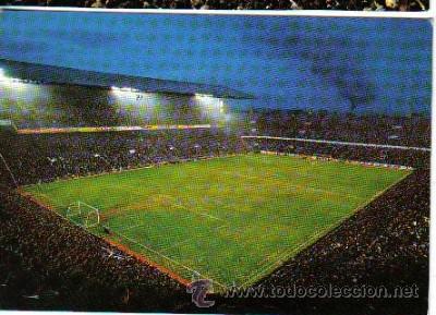 Sports collectibles: POSTAL VISTA NOCTURNA DEL ESTADIO CAMPO DE F&Uacute;TBOL DE MESTALLA