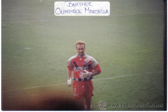 Coleccionismo deportivo: Foto de Barthez con el Olimpique de Marsella - goly - Foto 1