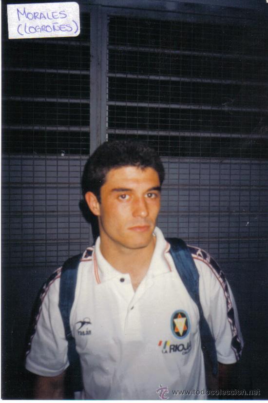 Coleccionismo deportivo: Foto de Morales con el Logro&ntilde;es - goly - Foto 1
