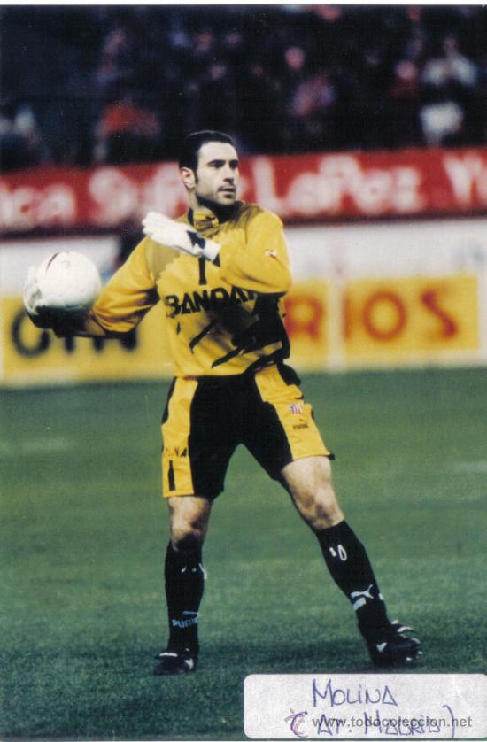 Coleccionismo deportivo: Foto de Molina con el At.Madrid - goly - Foto 1