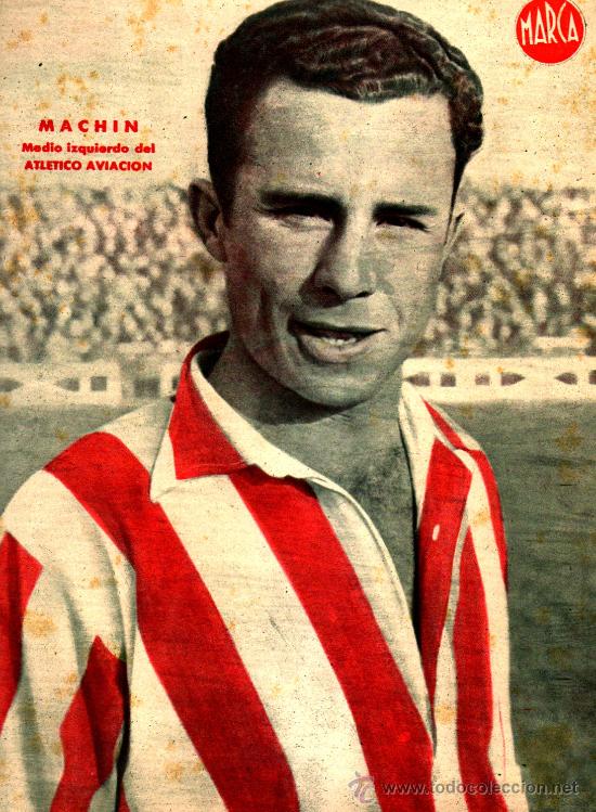Sports collectibles: ATLETICO AVIACION: MACHIN MEDIO IZQUIERDA  (LAMINA ORIGINAL DE LOS A&Ntilde;OS 40)