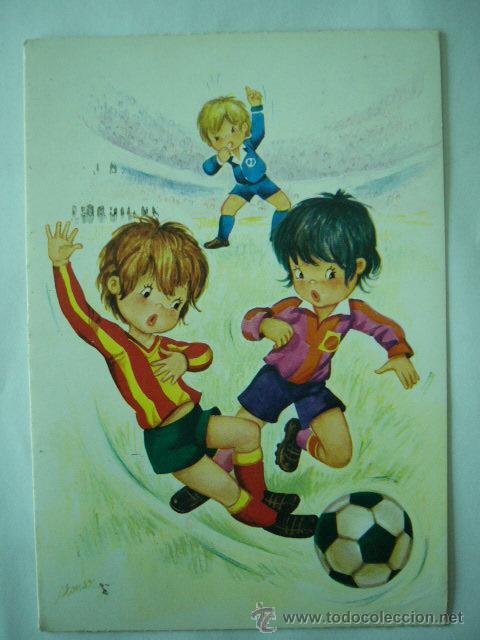 Coleccionismo deportivo: POSTAL FUTBOL.  FUTBOLEROS.  N&ordm; 10.  CIRCULADA.