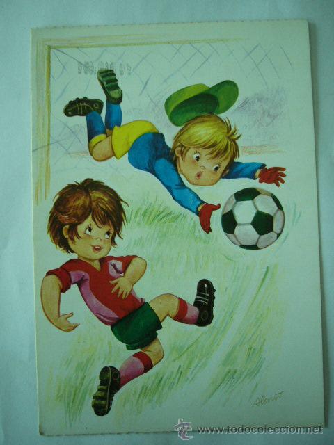 Coleccionismo deportivo: POSTAL FUTBOL.  FUTBOLEROS.  N&ordm; 6.  CIRCULADA.