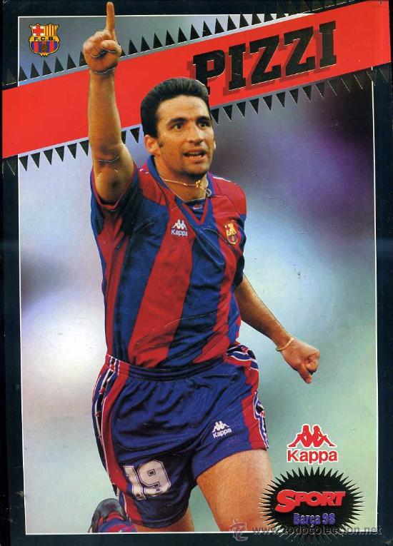 Coleccionismo deportivo: POSTAL GIGANTE BAR&Ccedil;A 97-98 : PIZZI