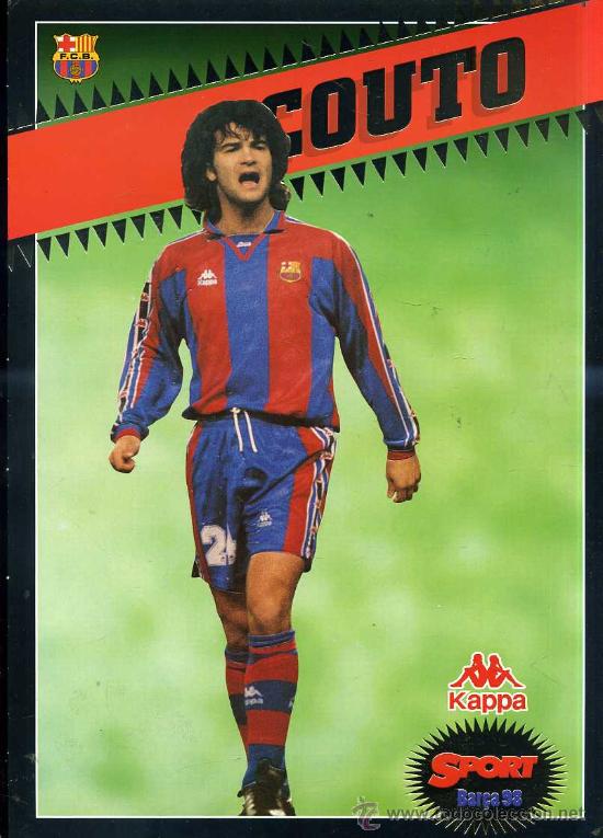 Coleccionismo deportivo: POSTAL GIGANTE BAR&Ccedil;A 97-98 : COUTO