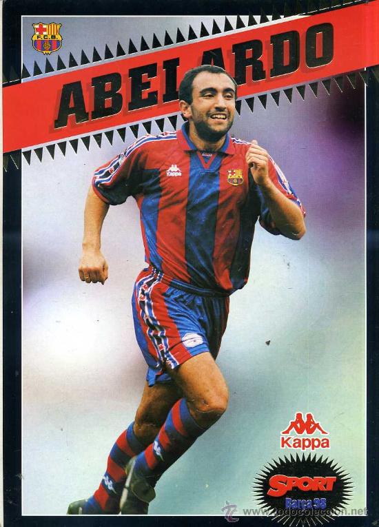 Coleccionismo deportivo: POSTAL GIGANTE BAR&Ccedil;A 97-98 : ABELARDO - Foto 1