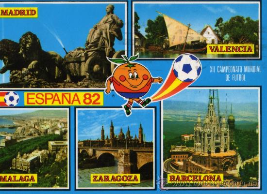 Sports collectibles: ESPA&Ntilde;A 82 N-28 XII CAMPEONATO MUNDIAL DE F&Uacute;TBOL ESCRITA CIRCULADA SELLO