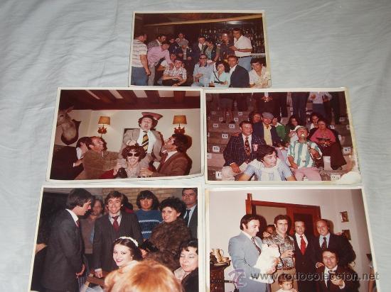 Sports collectibles: Lote 5 fotograf&iacute;as originales de la &eacute;poca del Real Betis (celebraciones jugadores)