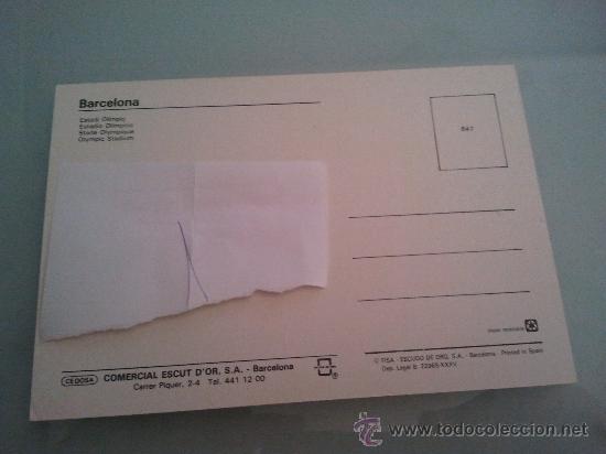 Coleccionismo deportivo: POSTAL DEL ESTADIO OLIMPICO DE BARCELONA - Foto 2