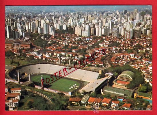 Sports collectibles: POSTAL FUTBOL , CAMPO ESTADIO PACAEMBU , SAO PAULO BRASIL , ORIGINAL ,P66765