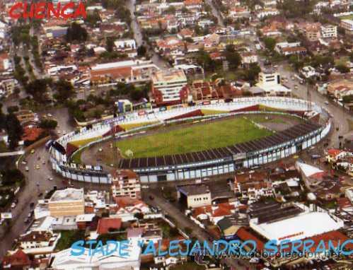 Colecionismo desportivo: CAMPO DE F&Uacute;TBOL - LIGA DEP. Y C.D.CUENCA (ECUADOR) - ESTADIO ALEJANDRO SERRANO - NUEVA SIN CIRCULAR