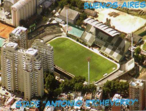 Colecionismo desportivo: CAMPO DE F&Uacute;TBOL - FERROCARRIL OESTE - ARGENTINA - ESTADIO  ETCHEVERRY - NUEVA SIN CIRCULAR