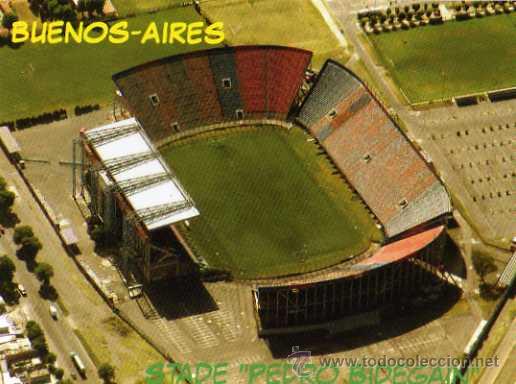 Colecionismo desportivo: CAMPO DE F&Uacute;TBOL - SAN LORENZO DE ALMAGRO ARGENTINA - ESTADIO PEDRO BIDEGAIN - NUEVA SIN CIRCULAR
