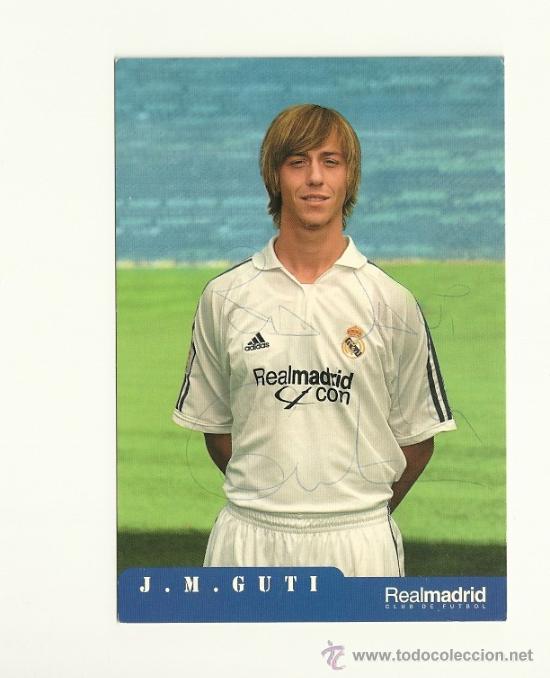 Coleccionismo deportivo: POSTAL FIRMADA GUTI REAL MADRID - Foto 1
