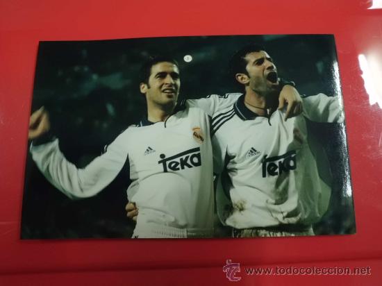 Coleccionismo deportivo: Foto Figo RAUL Real Madrid finales 90 ppio 2000 - Foto 1