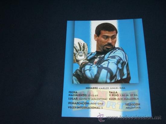 Sports collectibles: Postal / cromo Roa (Mallorca) Estrellas de la Liga Cracks del Mundial (Panini)