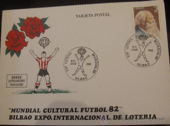 Sports collectibles: TARJETA POSTAL MUNDIAL CULTURAL FUTBOL 82