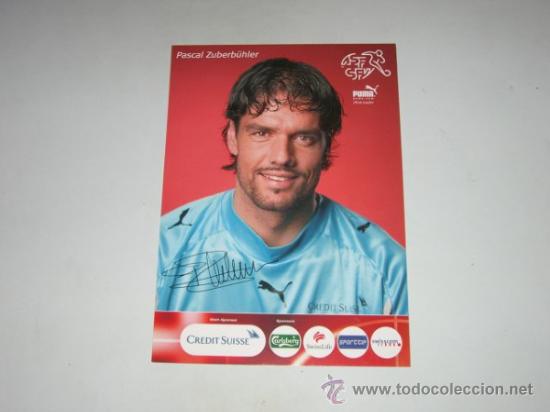 Sports collectibles: Postal Zuberb&uuml;hler (Selecci&oacute;n Suiza) OFICIAL