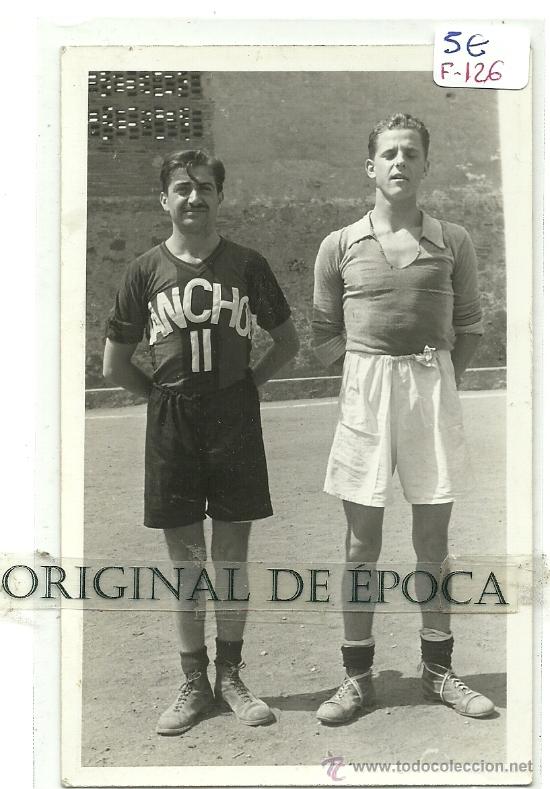 Coleccionismo deportivo: (F-126)FOTOGRAFIA DE JUGADORES DE FUTBOL A&Ntilde;OS 30-40 SANCHO II (8,50 X 14 CM.)