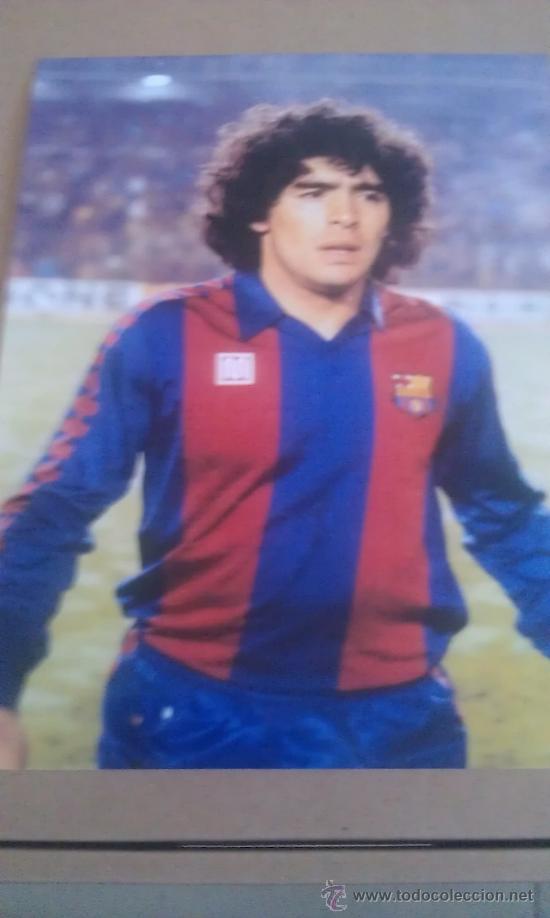 Coleccionismo deportivo: Foto de Maradona con el Barcelona - goly - Foto 1