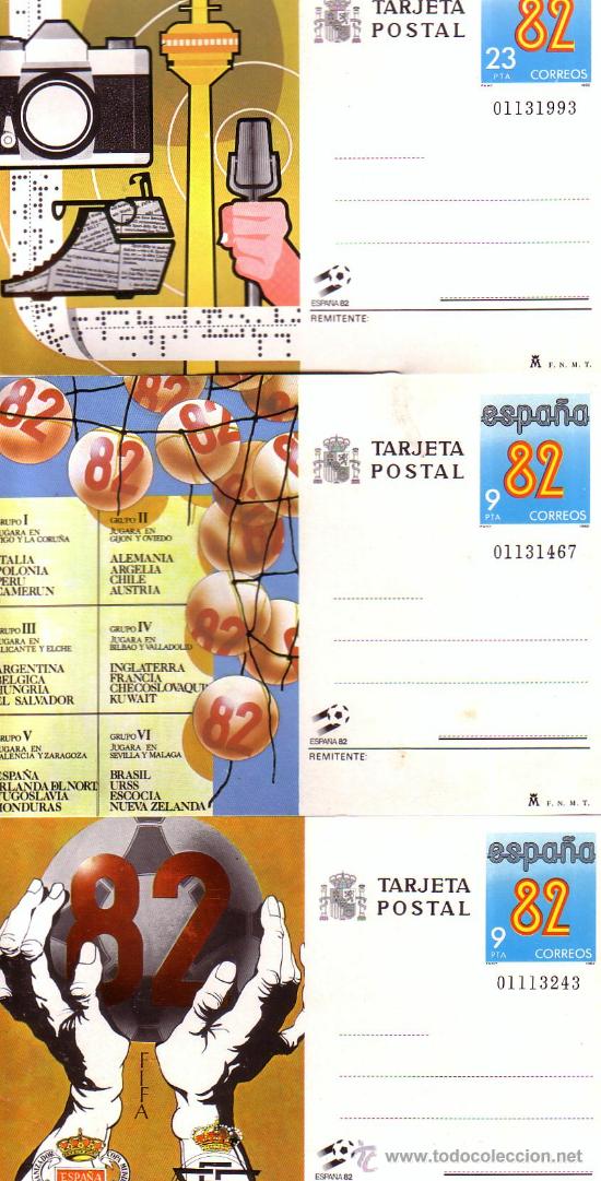 Coleccionismo deportivo: TARJETA POSTAL. ENTERO POSTAL A&Ntilde;O 1982. ESPA&Ntilde;A 82, FIFA , SEDES