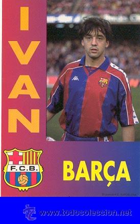 Coleccionismo deportivo: Postal IVAN en el BAR&Ccedil;A - Foto 1