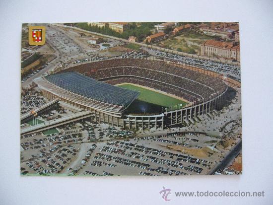 Coleccionismo deportivo: Postal 85. Estadio del Club de F&uacute;tbol Barcelona. Comercial Escudo de Oro. SA. Bar&ccedil;a.