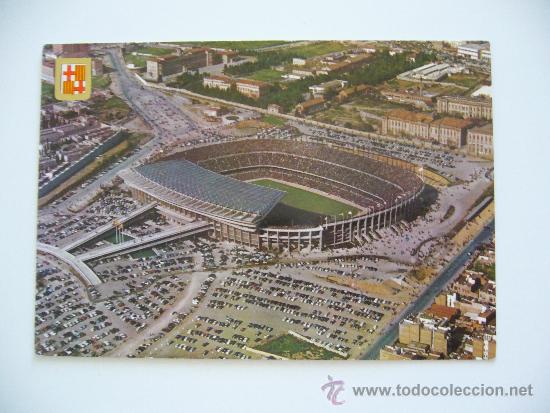 Coleccionismo deportivo: Postal 348. Estadio del Club de F&uacute;tbol Barcelona. Comercial Escudo de Oro. Bar&ccedil;a.