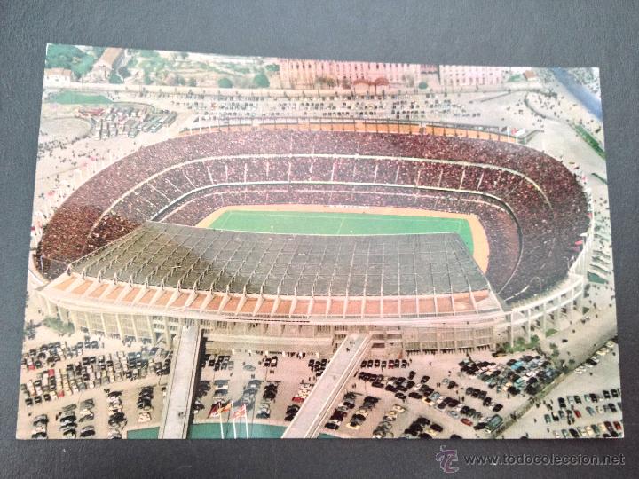 Coleccionismo deportivo: Antigua postal del Estadio F.C.B. Barcelona -  Fotografias Ed. Raker