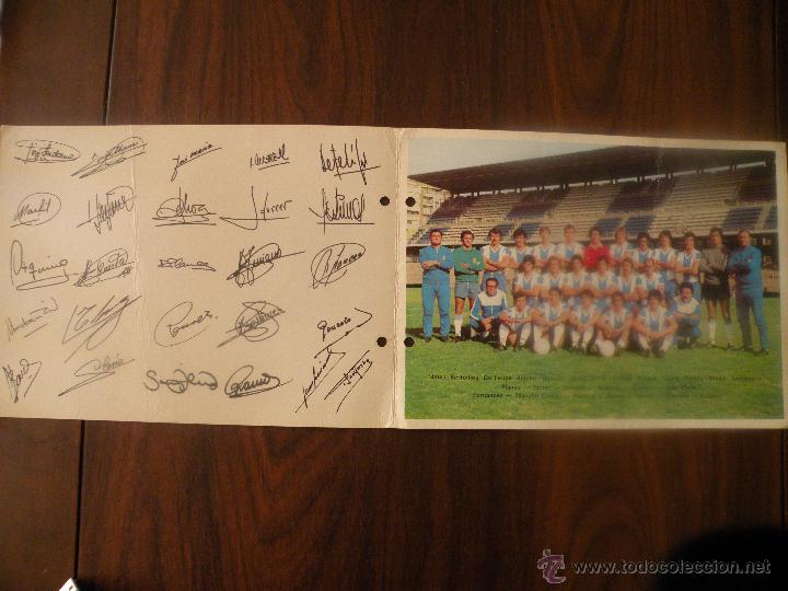 Sports collectibles: Postal doble Real club deportivo espa&ntilde;ol .temporada 1974-75.Foto y firmas equipo
