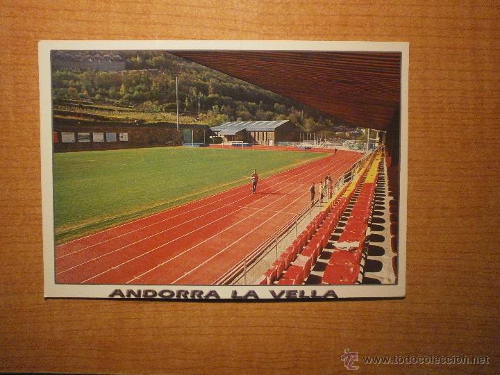 Coleccionismo deportivo: POSTAL ANDORRA LA VELLA ESTADIO COMUNAL SIN CIRCULAR - Foto 1