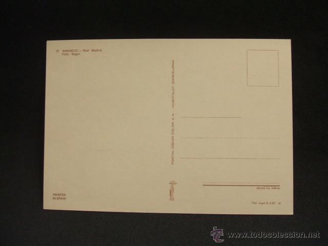 Coleccionismo deportivo: POSTAL - AMANCIO - REAL MADRID - - Foto 2