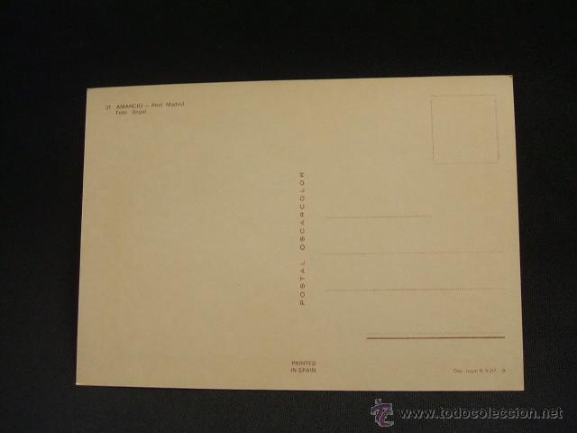 Coleccionismo deportivo: POSTAL - AMANCIO - REAL MADRID - - Foto 2