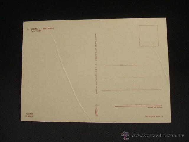 Coleccionismo deportivo: POSTAL - AMANCIO - REAL MADRID - - Foto 2