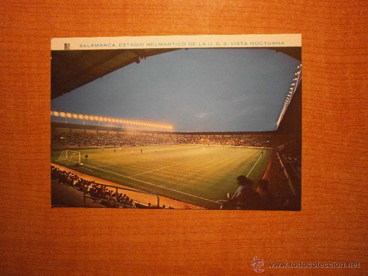 Sports collectibles: POSTAL SALAMANCA ESTADIO HELMANTICO DE LA U.D.S. VISTA NOCTURNA SIN CIRCULAR