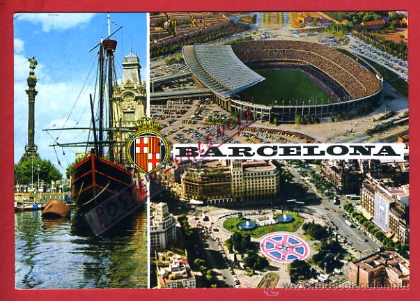 Collectionnisme sportif: POSTAL FUTBOL , CAMPO ESTADIO BARCELONA , ORIGINAL, P95369