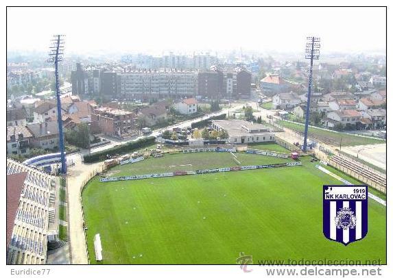 Colecionismo desportivo: Postal Estadio Branko Cavlovic-C avlek (NK ??Karlovac, Croacia)