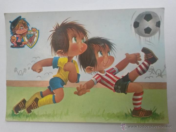 Collezionismo sportivo: Postal atletic club bilbao dibujante a.gabriel