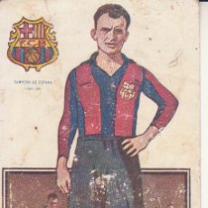 Coleccionismo deportivo: BARÇA JUGADOR FUTBOL VICENTE MARTINEZ DICART F. C. BARCELONA 1921 - 22 CHOCOLATE AMATLLER CROMO. Lote 46688612