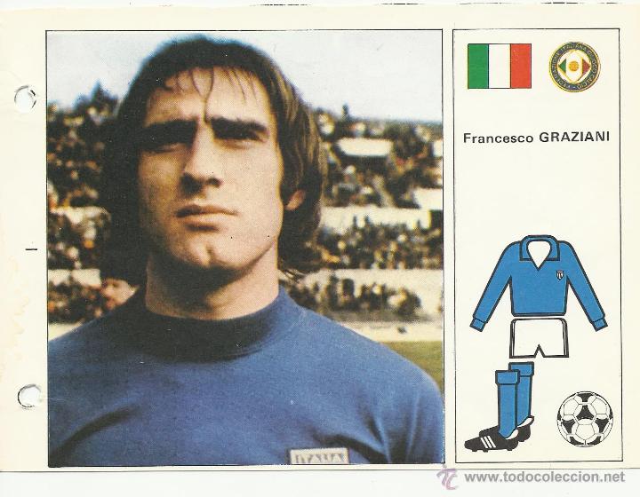 Colecionismo desportivo: FICHA DE18 x 13 cm. DE LA SELECCION ITALIANA GRAZIANI DEL MUNDIAL 82