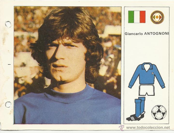 Colecionismo desportivo: FICHA DE18 x 13 cm. DE LA SELECCION ITALIANA ANTOGNONI DEL MUNDIAL 82