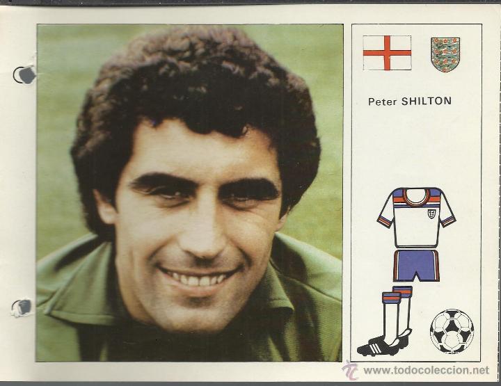 Colecionismo desportivo: FICHA DE18 x 13 cm. DE LA SELECCION INGLATERRA PETER SHILTON DEL MUNDIAL 82