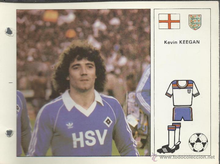 Colecionismo desportivo: FICHA DE18 x 13 cm. DE LA SELECCION INGLATERRA KEVIN KEEGAN DEL MUNDIAL 82