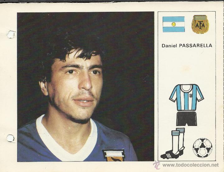 Collectionnisme sportif: FICHA DE18 X 13 CM. DE LA SELECCION ARGENTINA PASSARELLA  DEL MUNDIAL 82