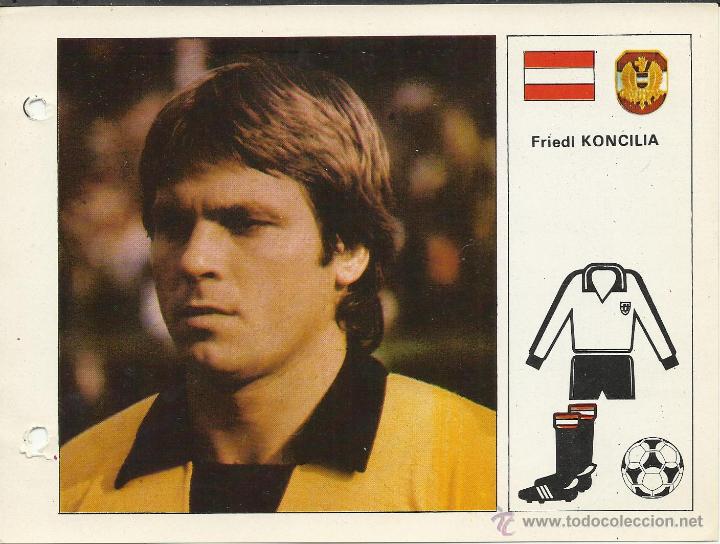 Collectionnisme sportif: FICHA DE18 X 13 CM. DE LA SELECCION DE AUSTRIA KONCILIA DEL MUNDIAL 82