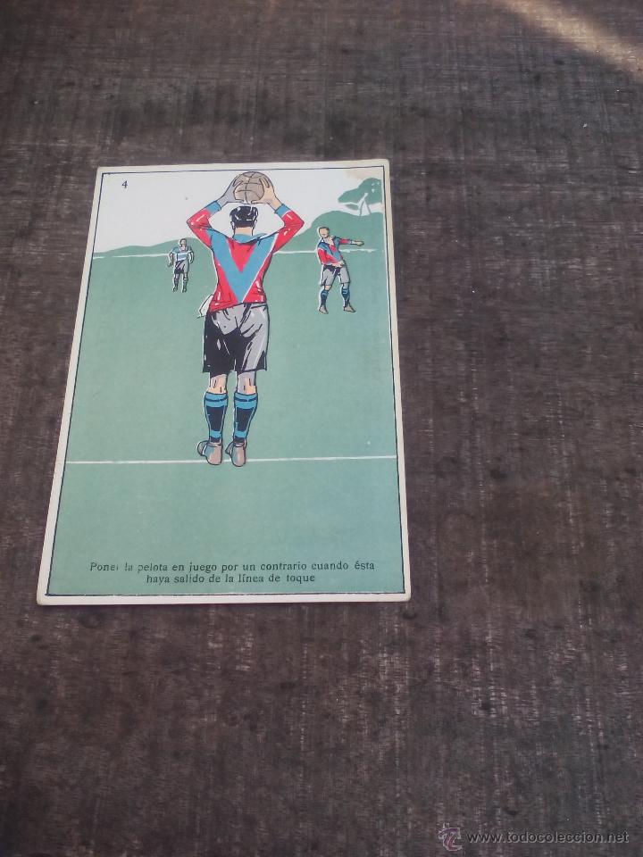 Collectionnisme sportif: Antigua Postal n&ordm; 4 de Futbol. Publicidad de Laboratorios Besoy. Linimento Universal
