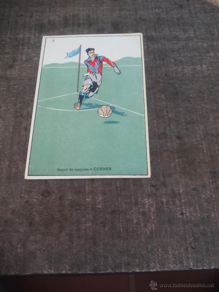 Collectionnisme sportif: Antigua Postal n&ordm; 5 de Futbol. Publicidad de Laboratorios de faramacia. Besoy, Cordoba. Corner.
