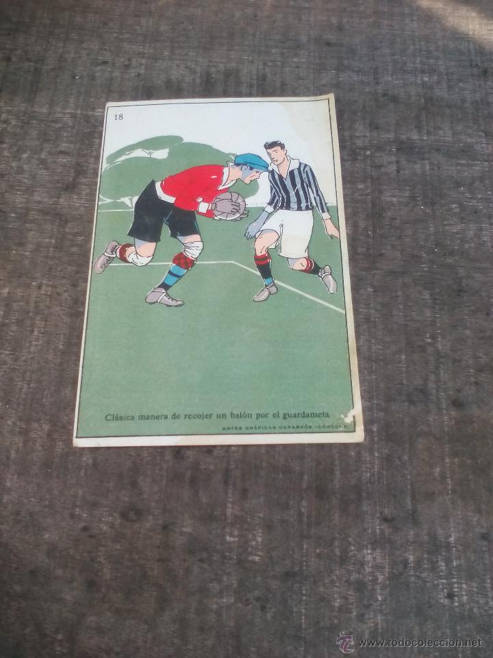 Colecionismo desportivo: Antigua Postal n&ordm; 18 de Futbol. Publicidad de Laboratorios de faramacia. Besoy, Cordoba.