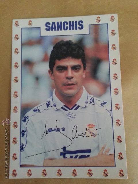 Coleccionismo deportivo: POSTAL SANCHIS REAL MADRID 95 96 - Foto 1