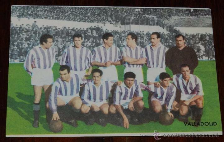 Collectionnisme sportif: TARJETA O CROMO DEL VALLADOLID DE FUTBOL, MIDE 12,3 X 8,2 CMS. UN POQUITO MAS PEQUE&Ntilde;A QUE UNA POSTAL